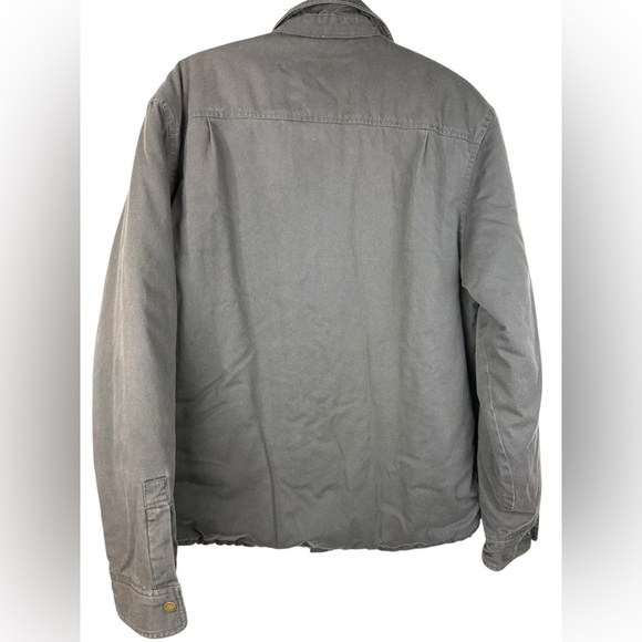 Coleman men’s Sherpa lined, snap front gray heavy duty work coat Fits like large - Picture 2 of 7